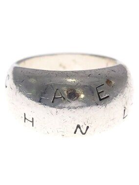 Chanel Logo Ring Silver